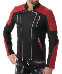 Men Lambskin Genuine Leather Jacket MJ163 freeshipping - SkinOutfit