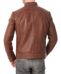 Men Lambskin Genuine Leather Jacket MJ168 freeshipping - SkinOutfit