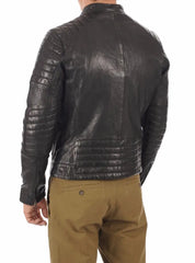 Men Lambskin Genuine Leather Jacket MJ218 freeshipping - SkinOutfit