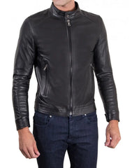 Men Lambskin Genuine Leather Jacket MJ262 SkinOutfit