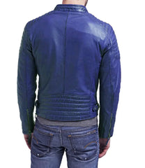 Men Lambskin Genuine Leather Jacket MJ263 freeshipping - SkinOutfit