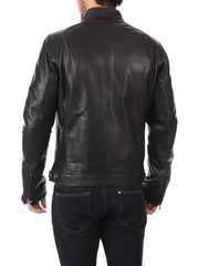 Men Lambskin Genuine Leather Jacket MJ314 freeshipping - SkinOutfit