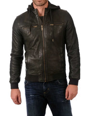 Men Lambskin Genuine Leather Jacket MJ340 freeshipping - SkinOutfit