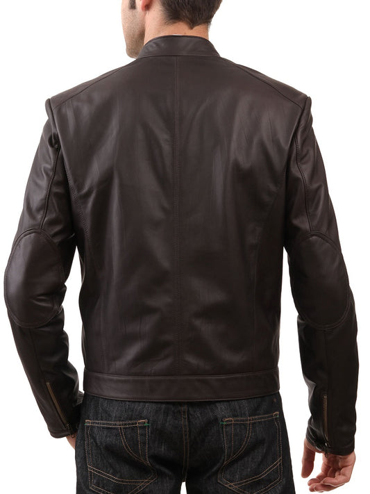 Men Lambskin Genuine Leather Jacket MJ105 freeshipping - SkinOutfit