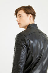 Men Genuine Leather Jacket MJ130 freeshipping - SkinOutfit