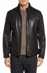 Men Lambskin Genuine Leather Jacket MJ136 freeshipping - SkinOutfit