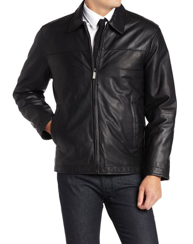 Men Lambskin Genuine Leather Jacket MJ143 freeshipping - SkinOutfit