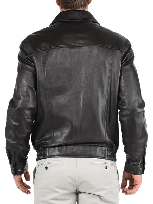 Men Lambskin Genuine Leather Jacket MJ151 freeshipping - SkinOutfit