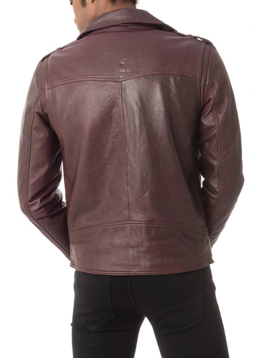 Men Lambskin Genuine Leather Jacket MJ166 freeshipping - SkinOutfit