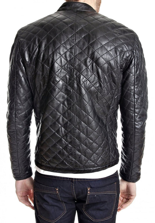 Men Lambskin Genuine Leather Jacket MJ178 freeshipping - SkinOutfit