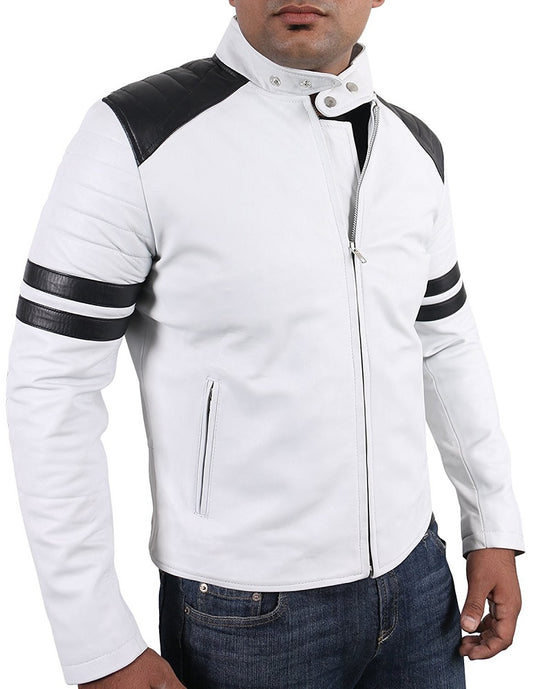 Men Lambskin Genuine Leather Jacket MJ253 freeshipping - SkinOutfit