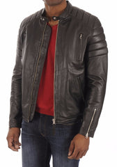 Men Lambskin Genuine Leather Jacket MJ268 freeshipping - SkinOutfit