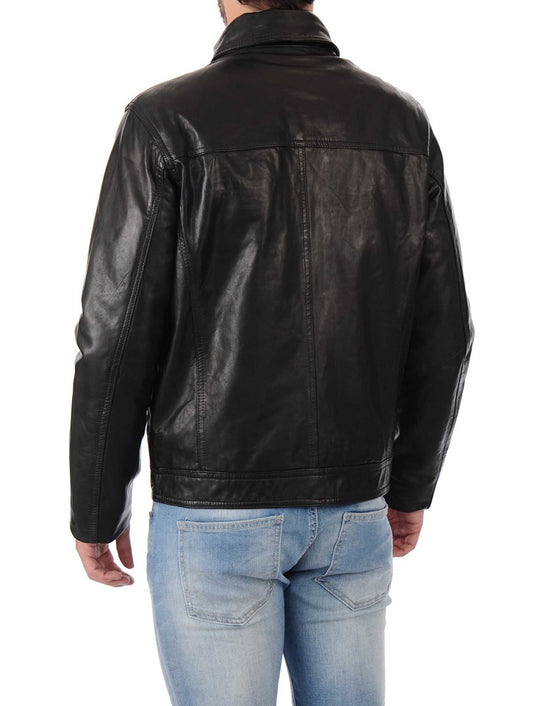 Men Lambskin Genuine Leather Jacket MJ315 freeshipping - SkinOutfit