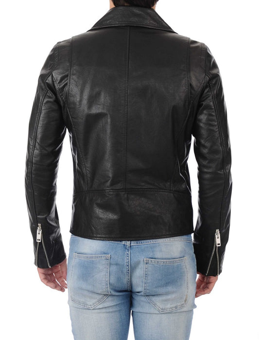 Men Lambskin Genuine Leather Jacket MJ321 freeshipping - SkinOutfit