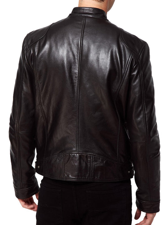 Men Lambskin Genuine Leather Jacket MJ 32 freeshipping - SkinOutfit