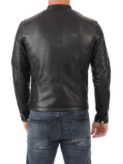 Men Lambskin Genuine Leather Jacket MJ334 freeshipping - SkinOutfit