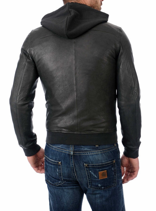 Men Lambskin Genuine Leather Jacket MJ340 freeshipping - SkinOutfit