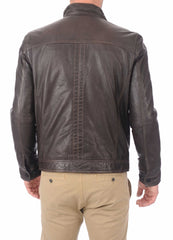 Men Lambskin Genuine Leather Jacket MJ341 freeshipping - SkinOutfit