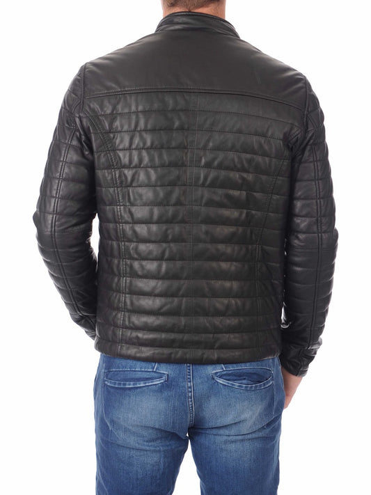 Men Lambskin Genuine Leather Jacket MJ346 freeshipping - SkinOutfit