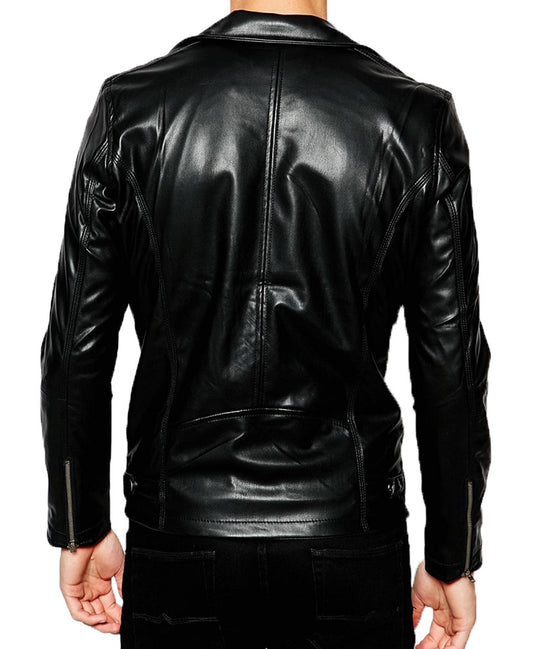 Men Lambskin Genuine Leather Jacket MJ352 freeshipping - SkinOutfit