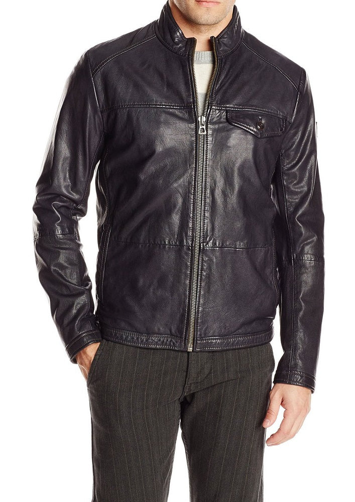 Men Lambskin Genuine Leather Jacket MJ354 freeshipping - SkinOutfit