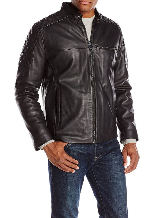 Men Lambskin Genuine Leather Jacket MJ357 freeshipping - SkinOutfit