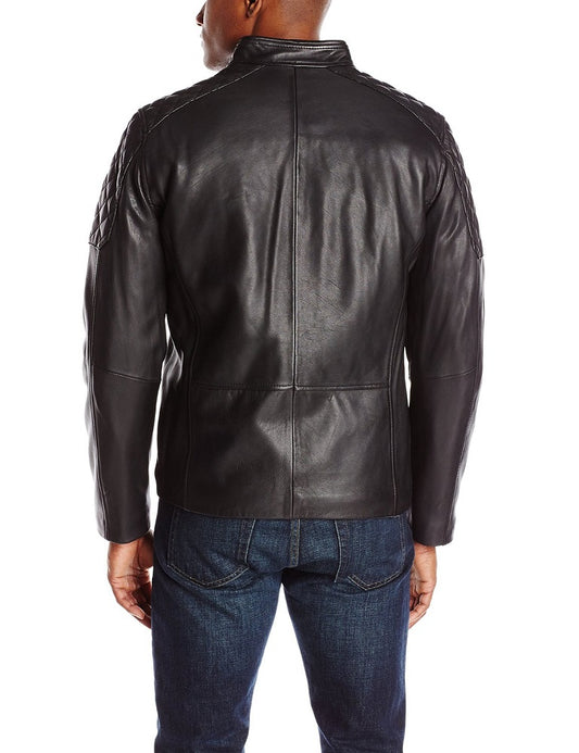 Men Lambskin Genuine Leather Jacket MJ357 freeshipping - SkinOutfit