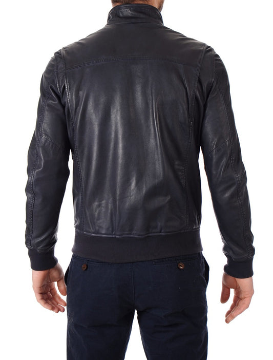 Men Lambskin Genuine Leather Jacket MJ369 freeshipping - SkinOutfit