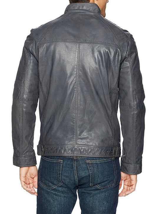 Men Lambskin Genuine Leather Jacket MJ397 freeshipping - SkinOutfit