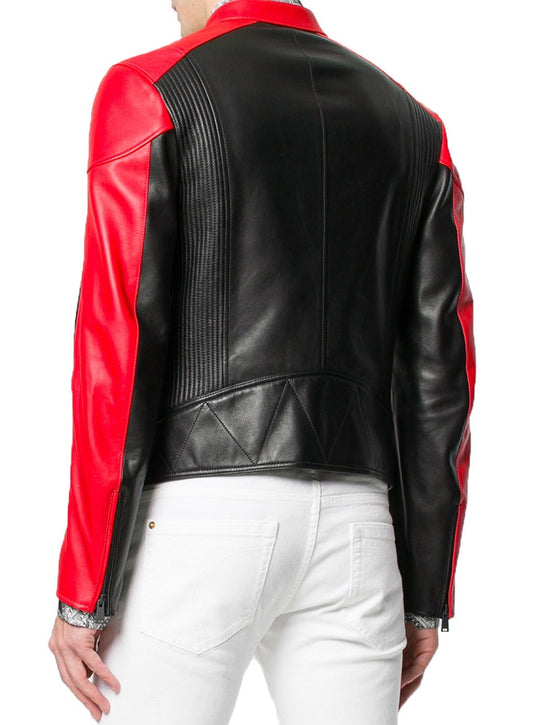 Men Lambskin Genuine Leather Jacket MJ445 freeshipping - SkinOutfit