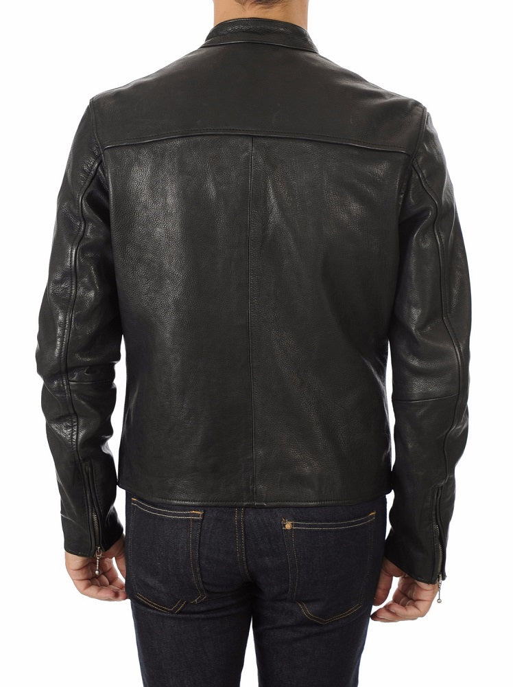 Men Lambskin Genuine Leather Jacket MJ473 freeshipping - SkinOutfit