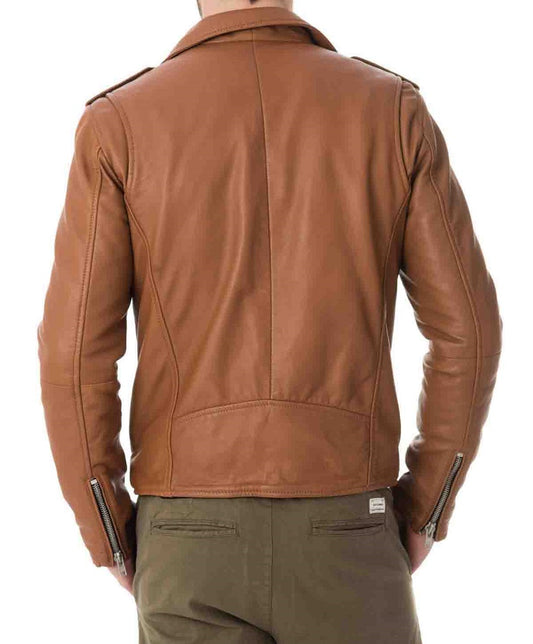 Men Lambskin Genuine Leather Jacket MJ492 freeshipping - SkinOutfit