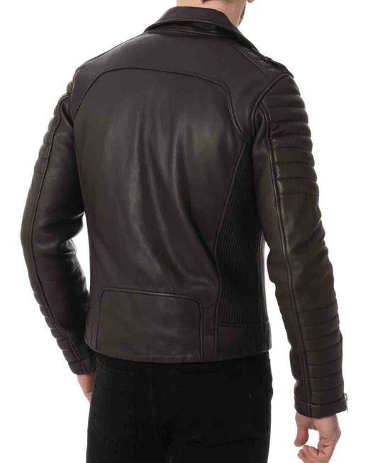 Men Lambskin Genuine Leather Jacket MJ493 freeshipping - SkinOutfit