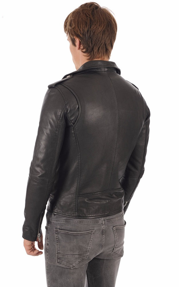 Men Genuine Leather Jacket MJ 73 freeshipping - SkinOutfit