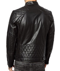 Men Lambskin Genuine Leather Jacket MJ 87 freeshipping - SkinOutfit