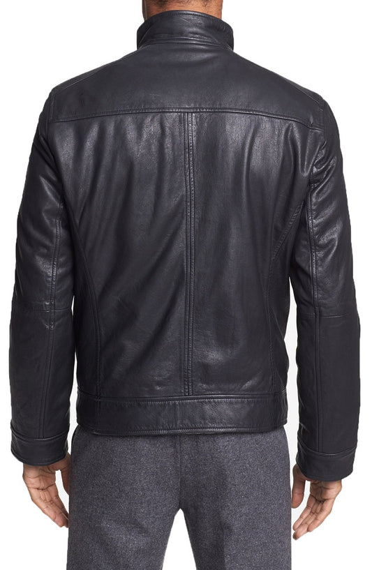 Men Lambskin Genuine Leather Jacket MJ 90 freeshipping - SkinOutfit