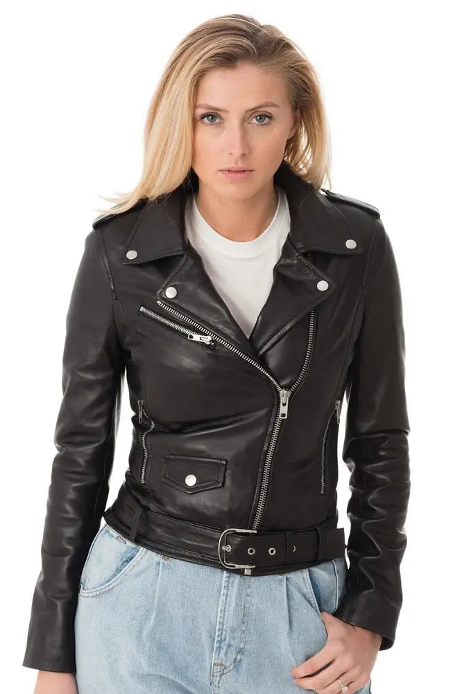 Women Genuine Leather Jacket WJ 05 freeshipping - SkinOutfit