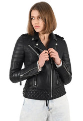 Women Genuine Leather Jacket WJ 09 SkinOutfit