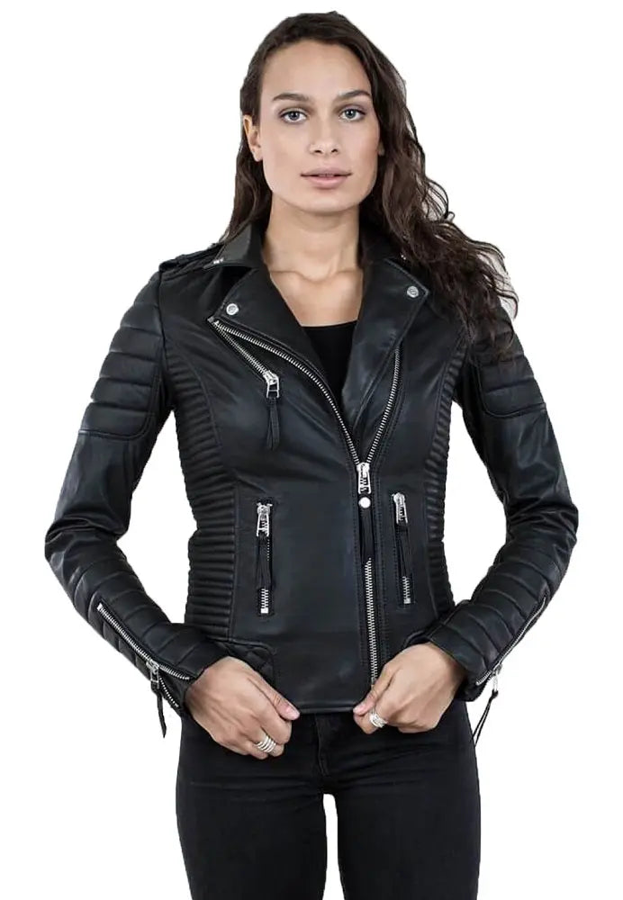 Women Genuine Leather Jacket WJ 11 freeshipping - SkinOutfit