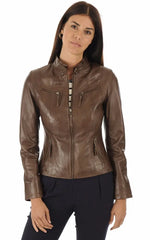 Women Genuine Leather Jacket WJ 12 freeshipping - SkinOutfit