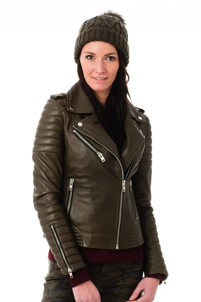 Women Genuine Leather Jacket WJ 14 freeshipping - SkinOutfit