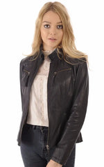 Women Genuine Leather Jacket WJ 16 freeshipping - SkinOutfit