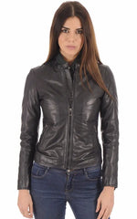 Women Genuine Leather Jacket WJ 17 freeshipping - SkinOutfit