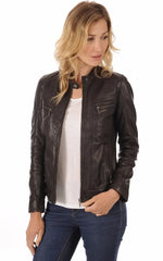 Women Genuine Leather Jacket WJ 20 freeshipping - SkinOutfit