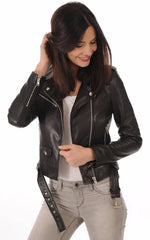 Women Genuine Leather Jacket WJ 23 freeshipping - SkinOutfit