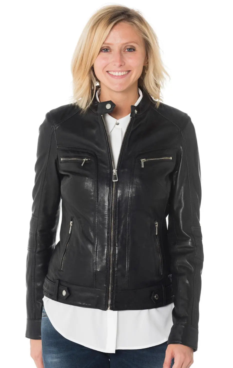 Women Genuine Leather Jacket WJ 33 SkinOutfit