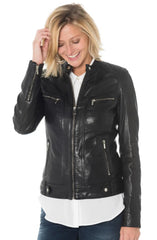 Women Genuine Leather Jacket WJ 33 SkinOutfit