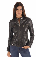 Women Genuine Leather Jacket WJ 40 freeshipping - SkinOutfit