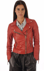 Women Genuine Leather Jacket WJ 41 freeshipping - SkinOutfit