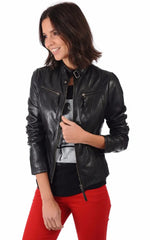 Women Genuine Leather Jacket WJ 50 freeshipping - SkinOutfit